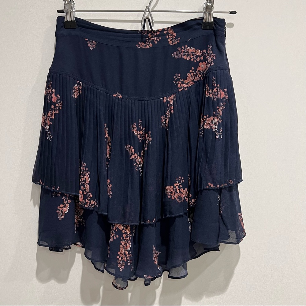 10 Crosby Derek Lam Floral Pleated Mini Skirt